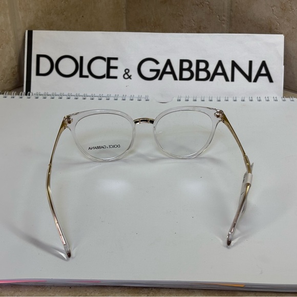 New Dolce & Gabbana DG5043 3133 Crystal Gold and Silver Eyeglasses main image 7